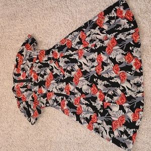 Silk Custom made vintage dress floral